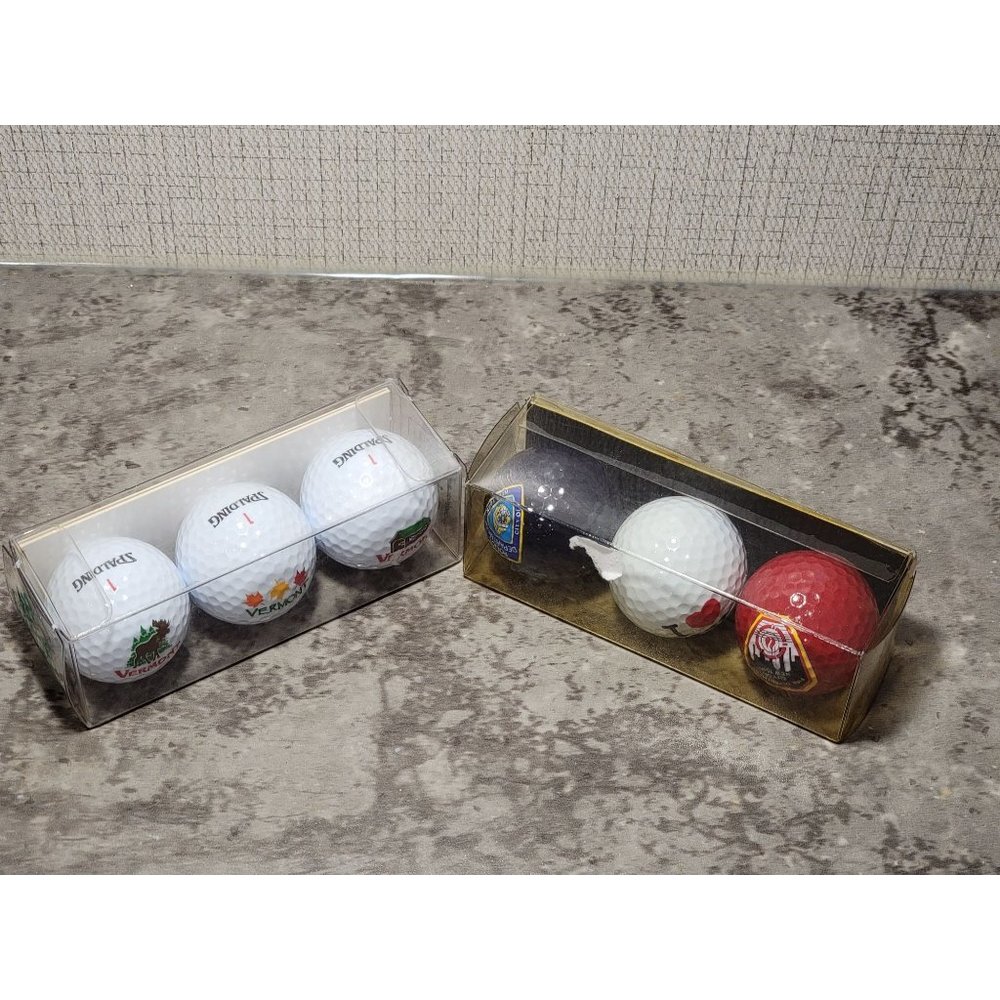 Lot of 6 Souvenir Golf Balls
